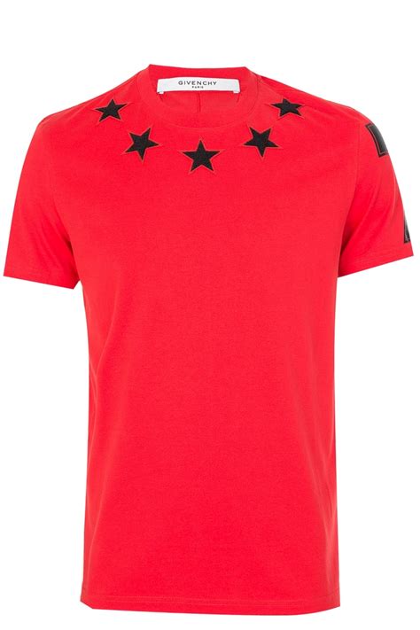 tee shirt givenchy etoile rouge|givenchy t shirts.